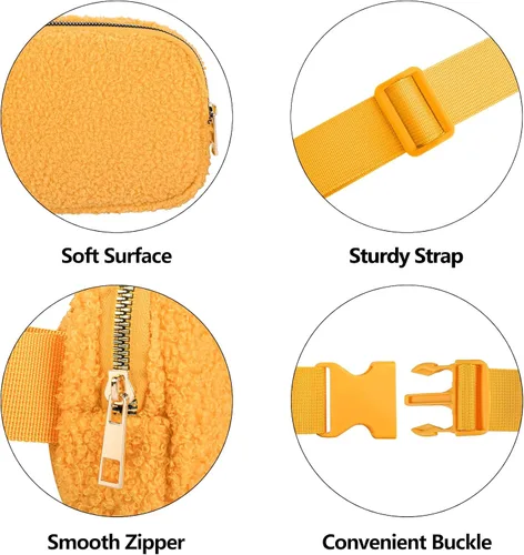 Miniatura 105 de Riñonera cruzada para mujeres y hombres, bolsa para cinturón para senderismo con correa ajustable, riñonera para correr, entrenamiento, deportes