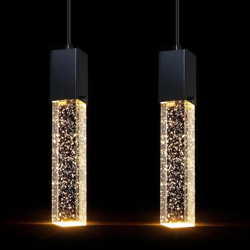 Miniatura 20 de Mini Lámpara Colgante de Cristal Integrada para Isla de Cocina, Moderna y Concisa, Accesorio de Luz de Techo Colgante, para Isla de Cocina, Comedor
