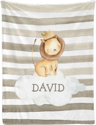 Miniatura 20 de Mantas de bebé personalizadas con nombre, mantas de bebé personalizadas para niñas, regalos de bebé, manta personalizada con corona de princesa