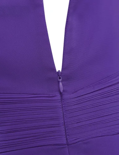 Miniatura 7 de Aislor Vestido de gasa con nudo plisado para niñas y niñas, vestido de princesa para fiesta de cumpleaños, boda, dama de honor