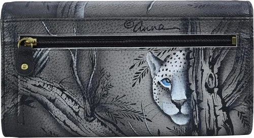 Miniatura 2 de Anna by Anuschka Hand Painted Womens Leather Three Fold Organizer Wallet