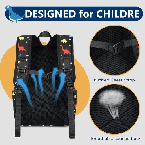 Miniatura 76 de CAMTOP - Conjunto de mochila y lonchera con estampados divertidos para niños de preescolar y primaria), Y0058-2