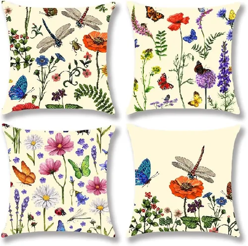 Miniatura 3 de Fundas de almohada de copo de nieve de Navidad de 18 x 18 pulgadas, funda de almohada de Navidad roja y blanca para sofá de patio, renos, feliz