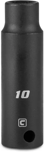 Miniatura 10 de Capri Tools 3/8 pulg. de cuadradillo, dado de impacto profundo métrico de 14 mm de 6 puntos, negro (5-3214)