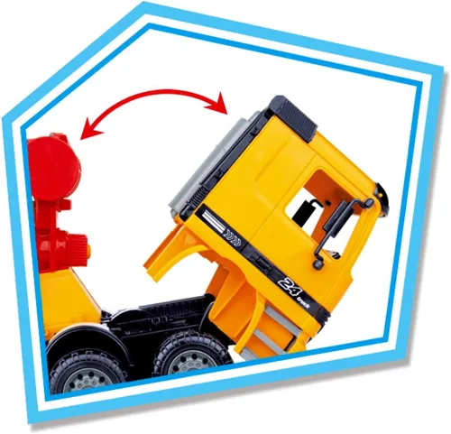 Miniatura 3 de Camión mezclador de cemento grande de 14 pulgadas, juguete de construcción grande, juguete de fricción de gran tamaño, juguete de regalo para niños