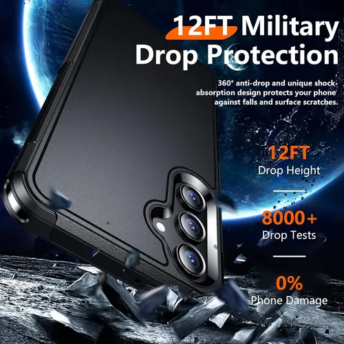 Miniatura 3 de Red2Fire - Funda diseñada para Samsung Galaxy A16 5G, protección contra caídas de grado militar, antideslizante, resistente, para todo el cuerpo, a