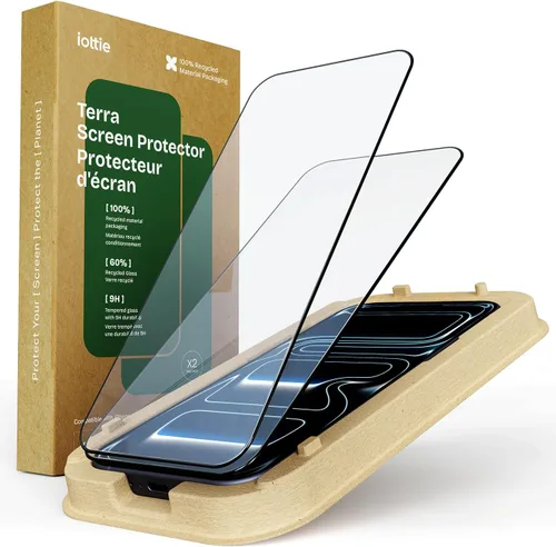 Miniatura 12 de iOttie Terra - Protector de pantalla de vidrio templado para iPhone 16, grado militar, dureza 9H, inastillable, resistente a los arañazos