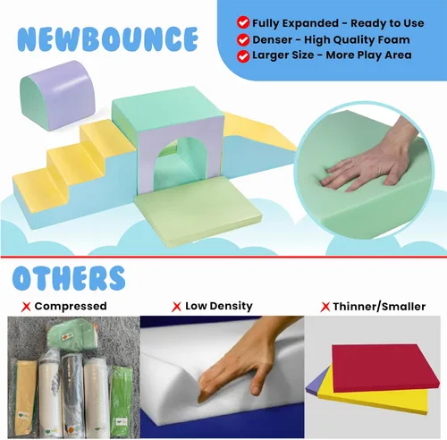 Miniatura 3 de Juguetes de escalada para niños pequeños de New Bounce - Juego de juego suave para niños - Bloques de escalada de espuma - Equipo de gimnasio seguro