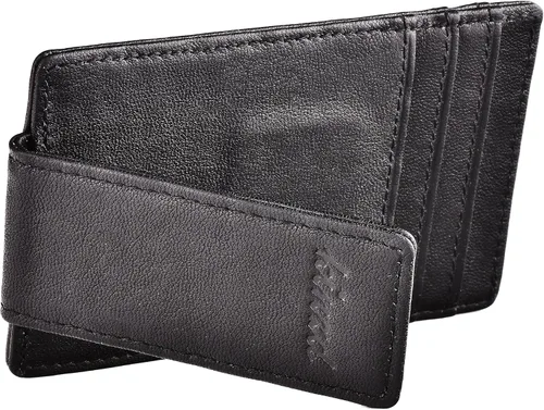 Miniatura 4 de kinzd Clip para dinero, billetera de bolsillo frontal, cartera delgada de cuero con bloqueo RFID fuerte imán