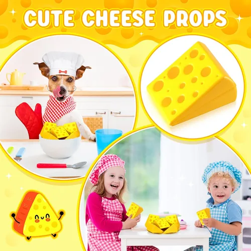 Miniatura 5 de Libima 24 piezas de juguetes de queso para el estrés, a granel, queso falso, recuerdos de fiesta, espuma para apretar, bola elástica para el estrés