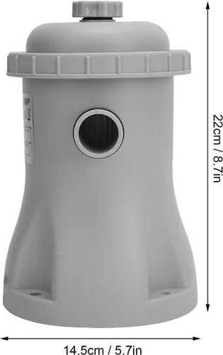 Miniatura 8 de Sistema eléctrico de bomba de filtro de piscina, bomba de filtro de agua reutilizable de bajo ruido con accesorios para bombas de piscina, cartucho