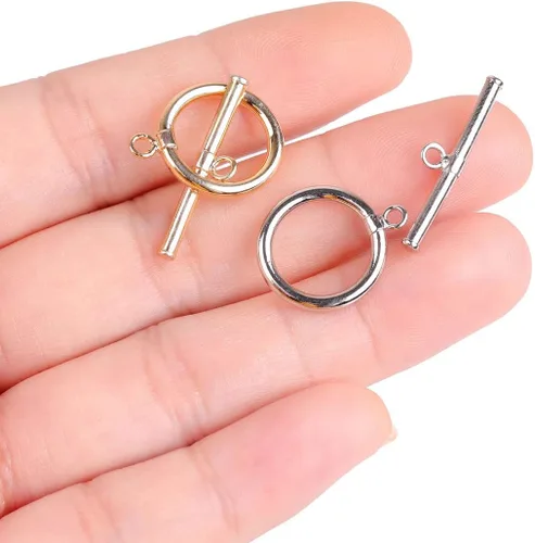 Miniatura 6 de JOE FOREMAN Cierre de joyería de palanca relleno de oro amarillo de 14 quilates para hacer manualidades, collares, pulseras (0.591 in)