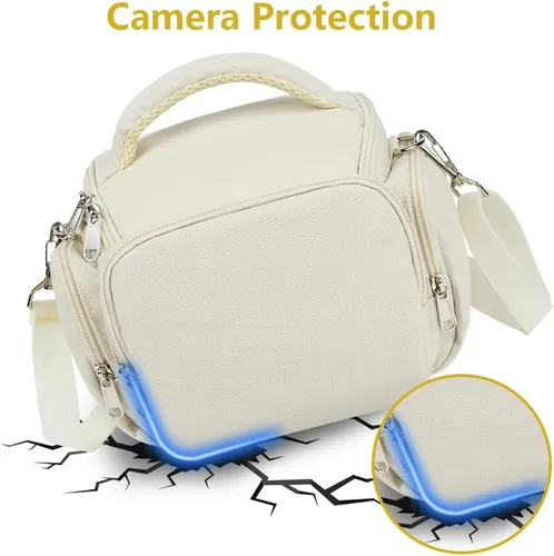 Miniatura 4 de Ainiv Bolsa para Cámara DSLR, Resistente al Agua Anti-Golpes Funda para Cámara SLR, Correa de Hombro Grande y Ajustable Mochila para Cámara, Mochila