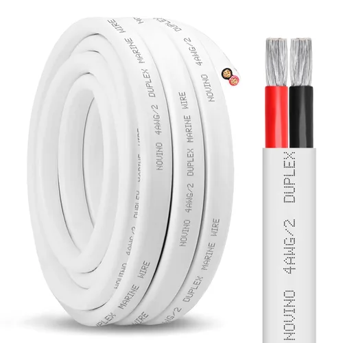 Miniatura 16 de Cable marino dúplex de calibre 12, cable eléctrico de grado marino de cobre estañado, 12 AWG, 50 pies, para uso al aire libre en lanchas