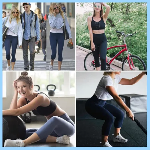 Miniatura 3 de Gayhay - Leggings capri de tiro alto para mujer, suaves, ajustados, con control de abdomen, ideales para ejercicio, correr, ciclismo, yoga