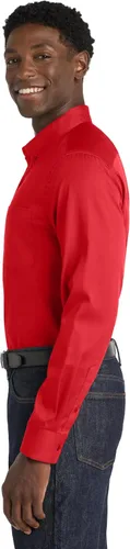 Miniatura 2 de Port Authority Camisa SuperPro React de sarga de manga larga con botones para hombre