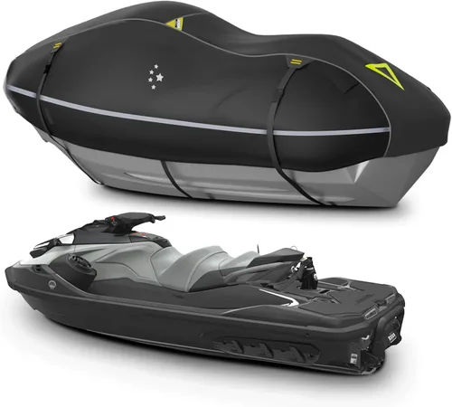 LIBZAKI - Cubierta PWC para moto acuática, 2-3 asientos, resistente al agua, 600D, resistente a los rayos UV, se adapta a Yamaha Sea-Doo Kawasaki de