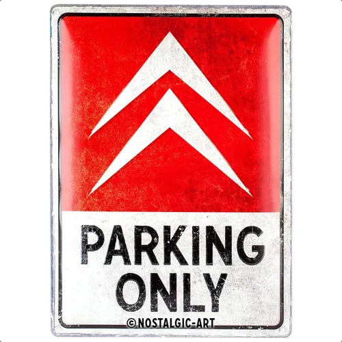 Nostalgic-Art Citroen-Parking - Idea de regalo para los fanáticos del coche, hecha de metal, diseño vintage para decoración, 11.8 x 15.7 in