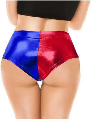Pantalones cortos metálicos brillantes de cintura baja elástica para rave, pantalones cortos de baile, pantalones calientes para mujeres y niñas