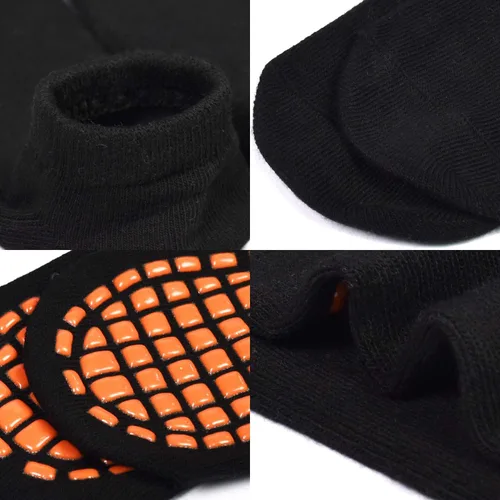 Miniatura 6 de GRPSKCOS Calcetines antideslizantes para cama elástica para niños, con agarre pegajoso, para interiores, transpirables, 4 pares para niños
