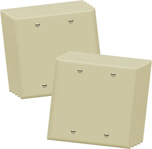 Miniatura 14 de Enerlites Cubierta de Dispositivo en Blanco Placa de Pared, Acabado Brillante, Tamaño 4-Gang 4.50" x 8.19", Policarbonato Termoplástico Irrompible