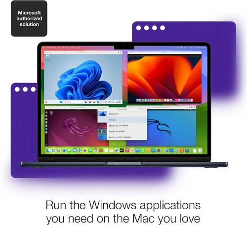 Miniatura 2 de Parallels Desktop 26 for Mac Run Windows on Mac Virtual Machine Software Authorized by Microsoft 1 Year Subscription [Mac Key Card]