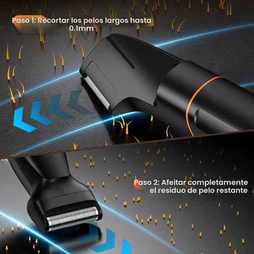 Miniatura 9 de MAXGROOM - Afeitadora de vello corporal para hombre, afeitadora resistente al agua para la ingle, testículos y bolas, kit de aseo eléctrico sin