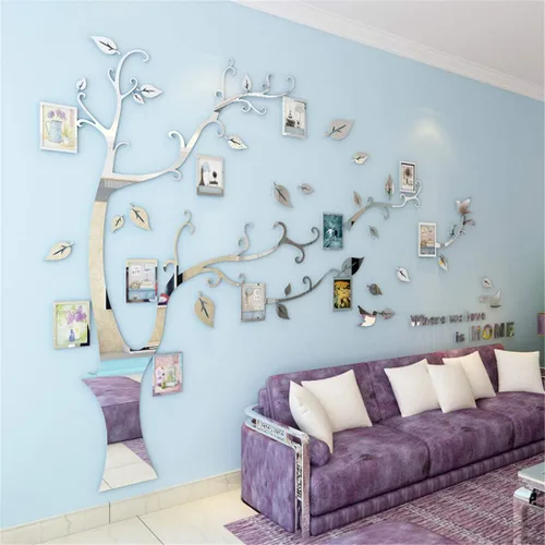Miniatura 16 de Calcomanías de pared de árbol 3D - DIY, calcomanías de marcos de fotos y árbol de pared, marcos para fotos familiares, murales con calcomanías