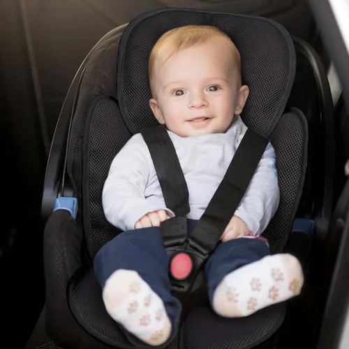 Miniatura 5 de Soporte para la cabeza del asiento de automóvil 2 en 1, inserto de asiento de automóvil infantil para niñas y niños, soporte suave para el cuello