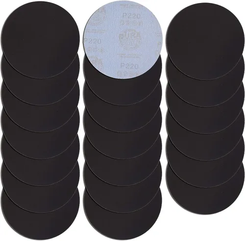 Dura-Gold Discos de lijado en seco o húmedo de 6 pulgadas, grano 220 (caja de 20), discos de papel de lija de alto rendimiento con soporte de gancho