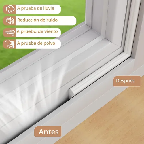 Miniatura 7 de Burletes de espuma en forma de cuña de 118", tira de sellado para ventanas y puertas, marco insonorizante, cinta aislante de invierno para puerta