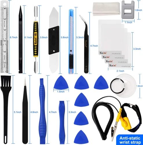 Miniatura 7 de Kaisi Kit de herramientas de reparación electrónica 136 en 1, juego de destornilladores de precisión profesional, kit de unidad magnética con bolsa