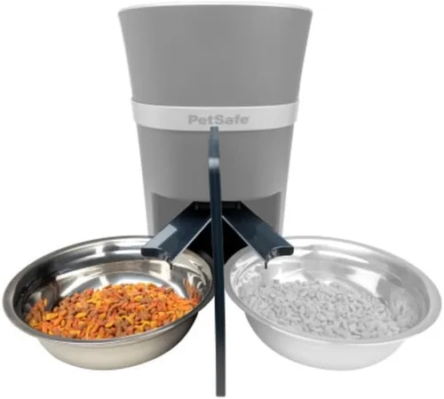 PetSafe Divisor de Comida para 2 Mascotas con Cuenco - Diseñado para PetSafe Smart Feed y Healthy Pet Simply Feed Alimentador Automático para Gatos