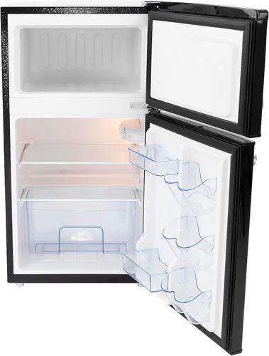 Miniatura 4 de West Bend Mini refrigerador con congelador de 3 pies cúbicos con horno microondas retro Galanz de 0.7 pies cúbicos para encimera, cocción y Negro