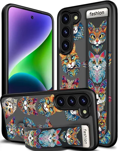 Miniatura 80 de Compatible para Samsung Galaxy S23 Funda Bonita con Correa Soporte Dedo Kickstand, Fundas de Silicona Geniales de Diseñador Funda Cover - Mariposa