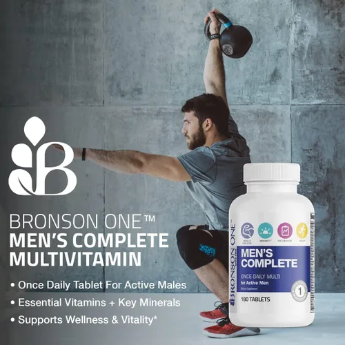 Miniatura 3 de Bronson ONE Daily Multivitamínico Completo para Hombres Multimineral Una Vez al Día Multi para Hombres Activos, 180 Tabletas