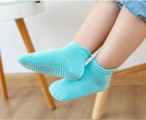 Miniatura 5 de Calcetines de tobillo antideslizantes para bebés con agarres antideslizantes para niños y niñas pequeños