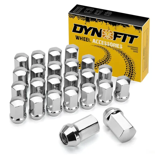 Miniatura 12 de Dynofit Tuercas de llanta OEM de 14 x 2 para F150 2000-2014, tuercas sintonizadoras de acero de fábrica de una sola pieza compatibles con Ford