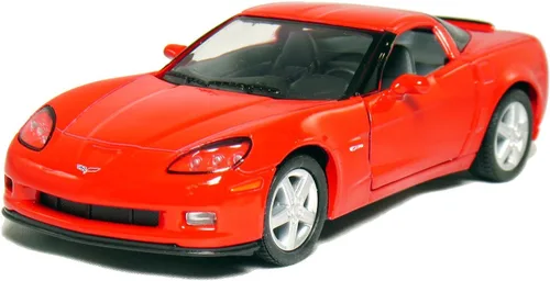 Miniatura 8 de KiNSMART 2007 Corvette Z06 5 pulgadas escala 1:36 5 pulgadas modelo de metal fundido a presión American Muscle Toy Car. Juego de 4