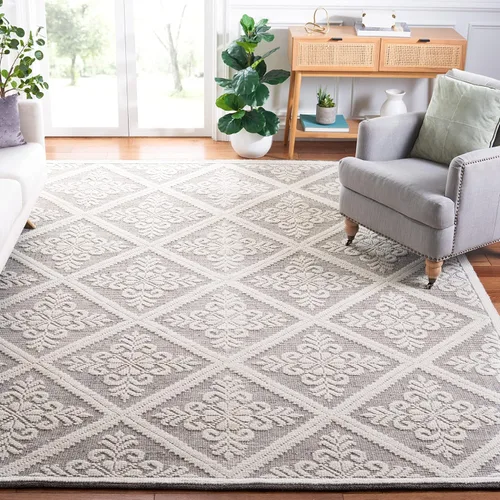 Miniatura 41 de SAFAVIEH Vermont Collection - Alfombra decorativa de 2 pies 3 pulgadas x 4 pies, color marfil, lana hecha a mano, ideal para zonas de alto tráfico