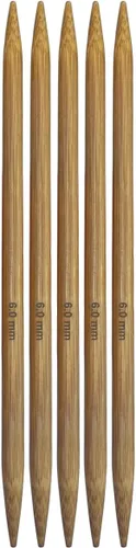 Miniatura 19 de Mdoker Agujas de tejer de bambú de doble punta de bambú carbonizado 7.9 pulgadas (7.9 in) de longitud para proyectos de hilo de tejer creativos