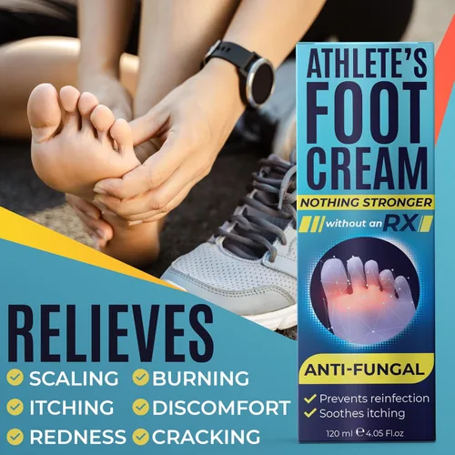 Miniatura 4 de Athlete's Foot Cream Antifúngico para talones agrietados, piel seca y picor en los pies Alivia la picazón, el ardor y el enrojecimiento
