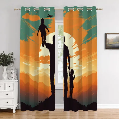 Miniatura 25 de Cortinas opacas de poliéster multicapa para cafetería, con diseño de diamantes, 2 unidades, 26 x 24 pulgadas