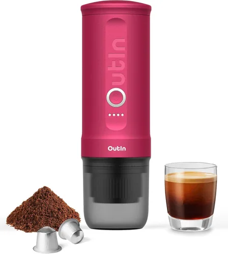 Miniatura 7 de OutIn Máquina de café espresso eléctrica portátil nano, cafetera de viaje para camping, cafetera de auto con calentamiento automático con USB-C