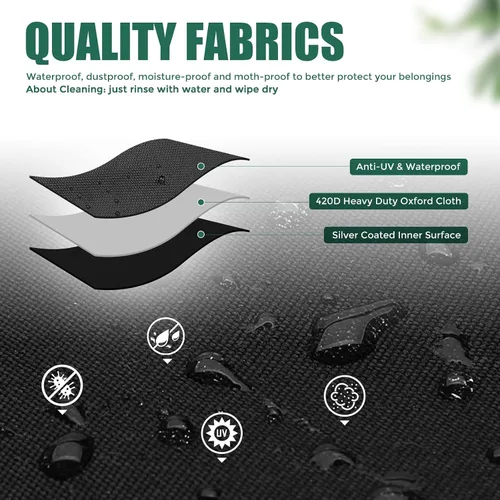 Miniatura 4 de Bolsa de almacenamiento para cojines de patio, 68 pulgadas, extra grande, impermeable, para exteriores, con cremalleras y asas para muebles