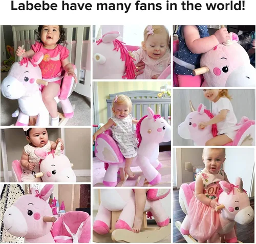 Miniatura 10 de labebe - Caballo mecedor para bebé, unicornio para montar, juguete de paseo para niños de 6 meses a 3 años, bebé (niño niña) juguete de peluche