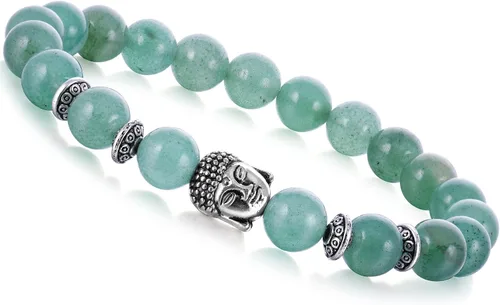Miniatura 5 de Joya brazalete con gemas redondas de 8 mm, brazalete para los chacras, regalo de cumpleaños