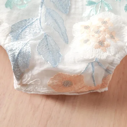 Miniatura 95 de Kaipiclos Mameluco de encaje con volantes de mariposa para bebé recién nacida, overol para sesión de fotos de primer cumpleaños