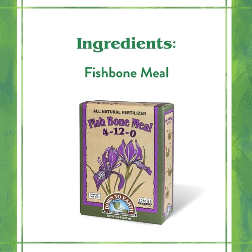 Miniatura 4 de Down To Earth All Natural Fertilizers Harina de hueso de pescado orgánica - Alimento vegetal alto en fósforo para brotes, bulbos, flores, macizos