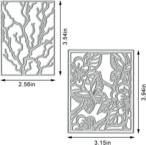 Miniatura 2 de 2 troqueles de hojas de marco para hacer tarjetas, papel de mariposa y flores, para álbumes de recortes en papel de liquidación, manualidades